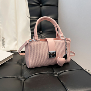 Borsa a tracolla per giovani donne con <span class=keywords><strong>Design</strong></span> alla <span class=keywords><strong>moda</strong></span> <span class=keywords><strong>e</strong></span> grazioso stile a strisce a forma di cuore a forma di Plaid da donna - Product Image 4