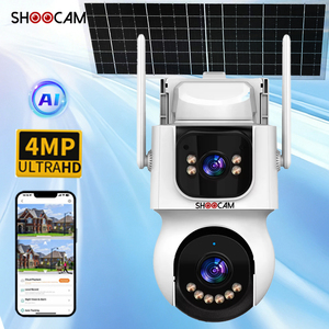 Cámara Solar PTZ 10X AOV 4MP para Exteriores, Grabación 24/7, Detección Humana, Audio Bidireccional, ICsee, Cámaras de Seguridad con Doble Lente y Energía Solar - Product Image 1