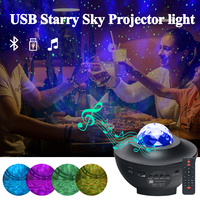 Nouveau projecteur d'étoiles USB, projecteur de lune, projecteur de musique pour la décoration, projecteur d'étoiles de la galaxie, veilleuse ciel étoilé