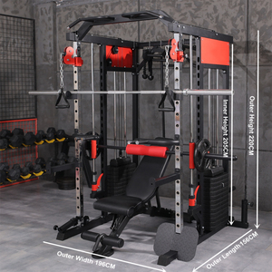 Smith Machine Multifunzione: Rack <span class=keywords><strong>per</strong></span> Squat in Ferro, Multi-Gym e Power Rack <span class=keywords><strong>per</strong></span> Uso Domestico, Allenamento Fitness Completo - Product Image 3