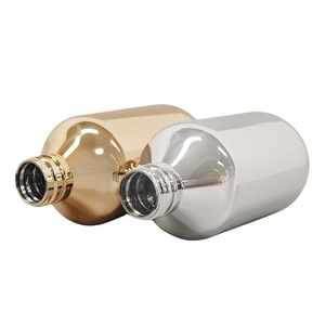 Bouteille de shampooing et d'huile capillaire en plastique ABS doré argenté de 500 ml, personnalisée et colorée, avec pompe à lotion - Product Image 2