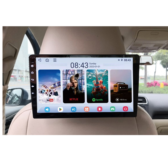 10.1 Inch 2+32G Car Headrest IPS Screen Android System Rear Seat Entertainment Player WIFI Monitor Car Monitor Memory