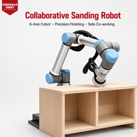 Système de cobot de ponçage collaboratif flexible à 6 axes pour la finition de précision des surfaces des panneaux et composants de meubles en bois