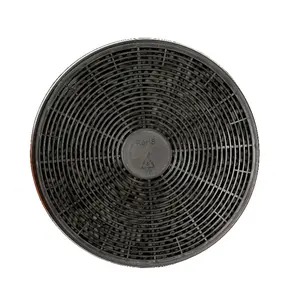 Black Round Range Exhaust Hood Parts Chimney Activated Carbon Filter