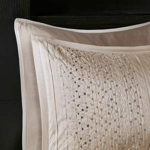 Juego de edredón de algodón 100% bordado DB de 8 piezas tejido sólido para King Queen incluye algodón poliéster PVC opciones para Home Hotel - Product Image 4