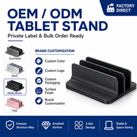 Support de tablette pliable multi-angle réglable en alliage d'aluminium pour iPad, support de bureau portable pour les voyages, le travail, la maison, directement de l'usine