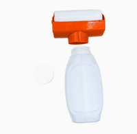 Botol Roller Cat Portabel dengan Roller, Wadah Cat Lateks Kosong yang Dapat Diisi Ulang Ukuran Kecil untuk Perbaikan Dinding DIY
