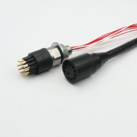 Connecteur étanche Ethernet 12 cœurs compatible Subconn pour la transmission de signal en haute mer