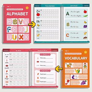 Ma Thuật Rãnh Viết Thực Hành Sách Tái Sử Dụng Chữ Viết Tay Thực Hành Sách Rãnh Sách Bài Tập Chữ Viết Tay Cho Trẻ Em Thực Hành Sách - Product Image 6