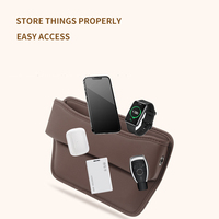 Organisateur de siège arrière de voiture en cuir PU imperméable de luxe, boîte de rangement universelle pour l'espace interne, accessoires de voiture