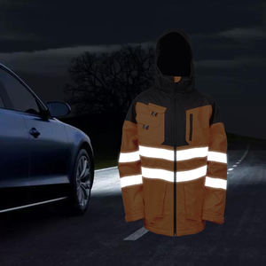 Chaquetas de invierno reflectantes de uniforme de trabajo de seguridad de poliéster impermeable de <span class=keywords><strong>alta</strong></span> <span class=keywords><strong>visibilidad</strong></span> para hombre LX - Product Image 2