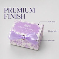 Boîte à dragées écologique en gros pour mariage, emballage personnalisé en papier, boîte cadeau carrée avec nœud en ruban pour chocolat