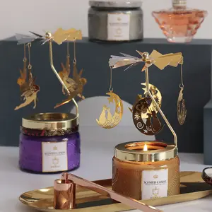 Amazon Hot Selling Girl Gift Christmas Valentine Decoration Metal Candle Led Tea Light Carousel Tealight Holders