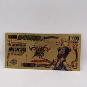Cartes de collection Manga Fate/stay-night Fate/UBW Personnage <span class=keywords><strong>Emiya</strong></span> Shirou Saber Lancer Gilgamesh Billet de banque japonais en or Anime - Product Image 3