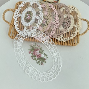 แผ่นรองจานลูกไม้ปักลายฉลุ ขนาด 14*20 ซม. สำหรับโต๊ะอาหาร ขายส่งจากโรงงาน มีสินค้าในสต็อก - Product Image 2