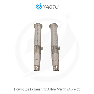 Tubo di Scarico Anteriore Dritto YT Premium in Acciaio Inox 304 con Protezione Termica per <span class=keywords><strong>Aston</strong></span> Martin <span class=keywords><strong>DB9</strong></span> 6.0L - Product Image 2