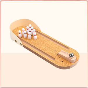 Mini Wooden Desktop <b>Bowling</b> Game Creative Steel Ball Puzzle Toy Child Interactive Indoor Leisure Gift - Product Image 4