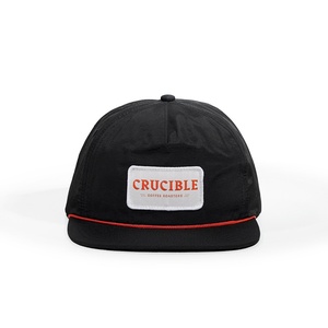 Casquettes Snapback à 5 panneaux à visière plate avec logo personnalisé OEM, sport, golf, avec broderie en nylon, cordons, gorras, chapeaux - Product Image 3