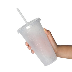 Bicchiere Riutilizzabile Personalizzato da 24oz in Plastica con Glitter, Novità di Tendenza per Bevande Fredde - Product Image 6