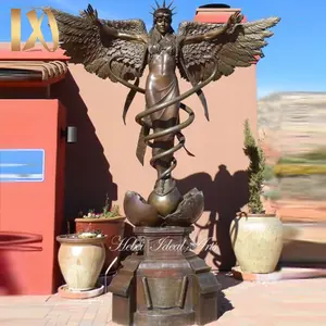 custom Outdoor Life Size God Of Death Angel Statues Bronze woman Statue sculpture For Sale