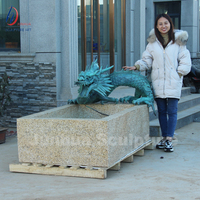 Statue de Dragon chinois en Bronze et métal, décoration de jardin moderne, 1 pièce