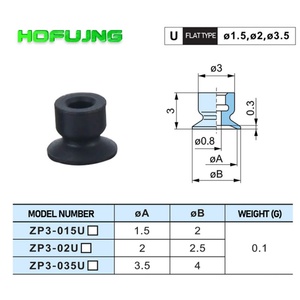 ZP3-035U Mini Ventosas de Goma de Alta Calidad, Ventosas Pequeñas de Repuesto para Microventosas de Vacío de Una Sola Capa - Product Image 4