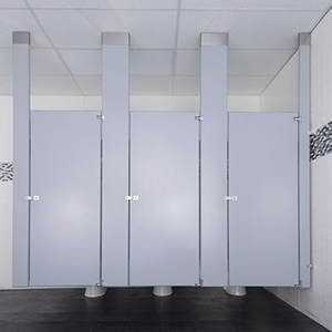 Cloisons de toilettes modulaires montées au <span class=keywords><strong>plafond</strong></span> pour centre sportif moderne, cloison de séparation de salle de bain commerciale, espaces publics - Product Image 5