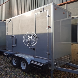 Caravane de luxe portable homologuée CEE avec toilettes mobiles extérieures et double porte - Product Image 5