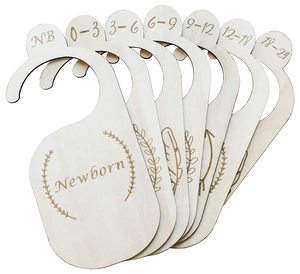 Tailai EN71 Organizadores de armario de bebé recién nacido DIY artesanías de madera contrachapada hecho a mano anuncio de nacimiento y decoración de la casa regalo de Baby Shower - Product Image 1