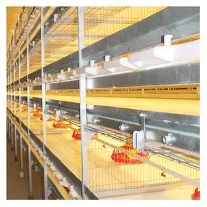 معدات مزارع الدواجن التلقائي بالكامل سلك ملحوم شبكة الصلب المواد تربية تربية الدجاج قفص للدجاج