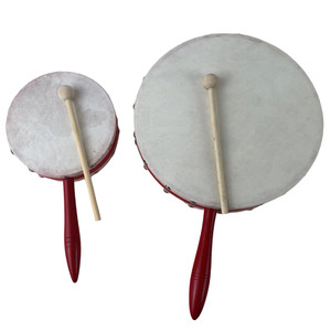 Jingying Music Orff Instrument à percussion en gros <span class=keywords><strong>Tambourin</strong></span> double face de 8 pouces avec poignée - Product Image 3