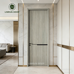 Puertas Modernas de HDF con Diseños Nuevos para Dormitorio, Modelos de Melamina para Interiores, Puerta de Madera Sólida para <span class=keywords><strong>Casa</strong></span> - Product Image 4