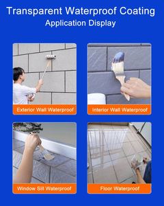 Peinture liquide acrylique transparente imperméable de haute qualité Hexion, facile à appliquer au pinceau, pour murs extérieurs et peinture d'appareils électroménagers - Product Image 5