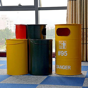 <span class=keywords><strong>Cubo</strong></span> de <span class=keywords><strong>Basura</strong></span> de Metal Estilo Industrial Retro, <span class=keywords><strong>Cubo</strong></span> de <span class=keywords><strong>Basura</strong></span> de Hierro para Exteriores, Contenedor de <span class=keywords><strong>Basura</strong></span> Industrial Grande para Bar - Product Image 1