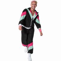 Ensemble de survêtement vintage années 80 style Shell Suit, rétro hip-hop, pour fête, avec bandeau et bracelets, unisexe adultes, en polyester, OEM/ODM