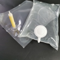 Pochette murale pour désinfectant à l'alcool, 1000ml, emballage de gel, sac en plastique avec tube à pompe, pour distributeur de savon manuel