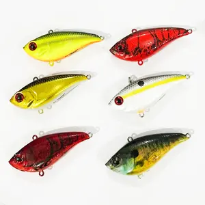 Relha de pesca baixo 5/8 OZ vibração sem lábios olhos vermelhos Shad crankbait com gancho