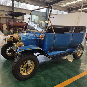 Autobús y Coche Eléctrico Retro Azul de Alta Calidad y Bajo Precio, Estilo Clásico Antiguo, Nuevo, para Venta en Zonas Turísticas - Product Image 4