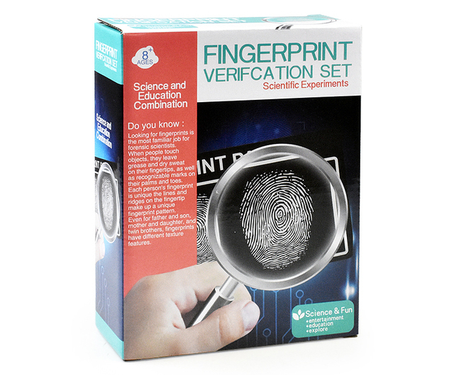 Funny DIY Scientific Experiment Lab School Test Kit Fingerprint Verification Set Forensic Analysis Machine STEM Kids Toys