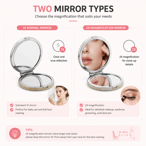 Specchio Promozionale Personalizzato con Logo, Specchio da Trucco Portatile Classico per Donna, Ideale per Vendita all'Ingrosso nei Supermercati - Product Image 5