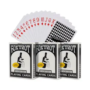 轻松洗牌玩便宜畅销中东市场定制铜版纸塑料白色空白扑克牌