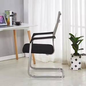 समकालीन आधुनिक स्वागत कुर्सी उच्च पीठ कपड़े जाल सम्मेलन कक्ष कार्यालय की कुर्सी स्टेनलेस स्टील पैरों के साथ - Product Image 3