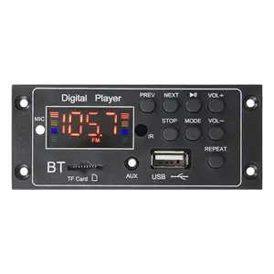 Venta al por mayor amplificador digital bluetooth fm-Placa decodificadora de MP3, accesorios para altavoz de coche, Bluetooth, módulo de reproducción de MP3 con micrófono