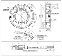 Encodeur d'angle absolu JKN-8A haute précision, dimensions 200*40mm, axe 60/100mm