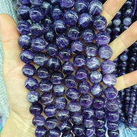 Perles rondes lisses en pierre naturelle de 14 mm, grande taille, pour la fabrication de bijoux, bracelets, colliers, DIY