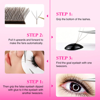 Extensions de cils W marron foncé mates, douces et faites à la main, OEM ODM, haute satisfaction, vente en gros en vrac pour les distributeurs