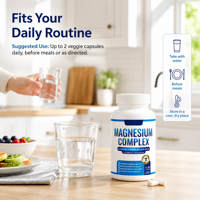 Complément de magnésium OEM 1000 mg avec vitamine D, soutien immunitaire, herbes adaptogènes, activé par les enzymes, 90 capsules