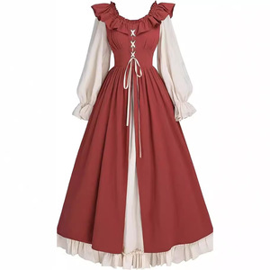 Robe médiévale pour <span class=keywords><strong>femme</strong></span>, costume de <span class=keywords><strong>pirate</strong></span> vintage, robe irlandaise pour la danse, les soirées et les bals - Product Image 1