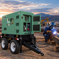 Générateur de soudage diesel industriel à double usage, machine de soudage portable diesel avec courant réglable 400A 500A