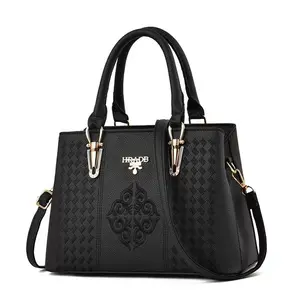 2024 Echt Lederen Handtassen Dames Luxe Nieuw Design Luxe Handtas Tassen Voor Vrouwen Zwarte Draagtassen